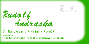 rudolf andraska business card
